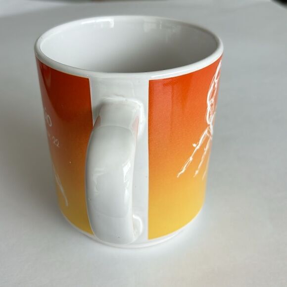 Scorpio Drawn Zodiac Coffee Mug Room Creative Orange Yellow - Picture 3 of 9